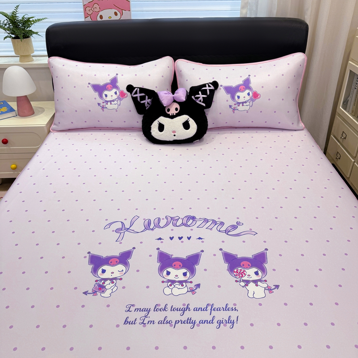 91家纺网 家纺一手货源 找家纺 博雅 2026三丽鸥大阪A类小冰皮数码印花凉席 小冰皮凉席-调皮库洛米