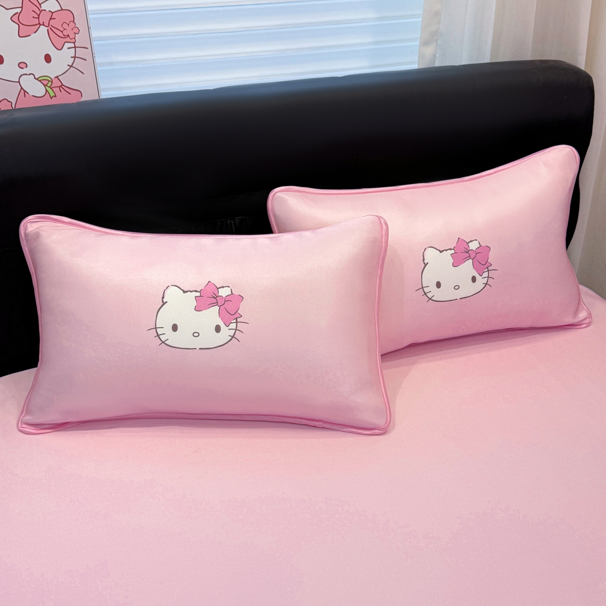 91家纺网 家纺一手货源 找家纺 博雅 2026三丽鸥大阪A类小冰皮数码印花凉席 小冰皮凉席-镜子KT