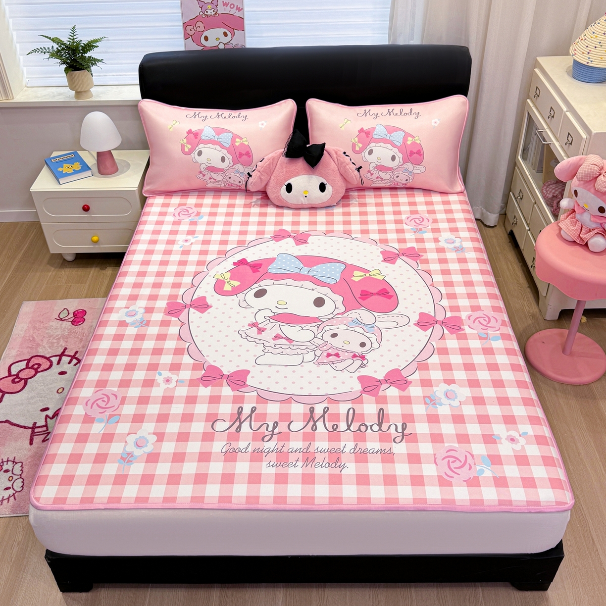 博雅 2026三丽鸥大阪A类小冰皮数码印花凉席 小冰皮凉席-玩偶美乐蒂