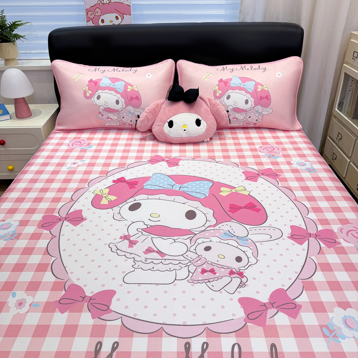 91家纺网 家纺一手货源 找家纺 博雅 2026三丽鸥大阪A类小冰皮数码印花凉席 小冰皮凉席-玩偶美乐蒂