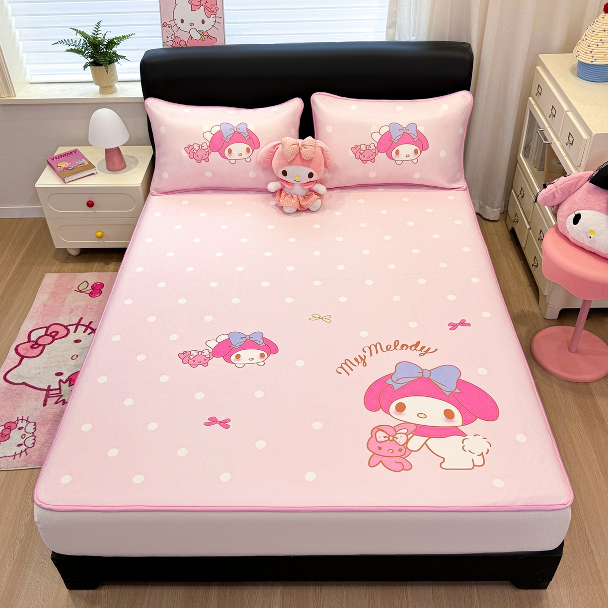 博雅 2026三丽鸥大阪A类小冰皮数码印花凉席 小冰皮凉席-小兔美乐蒂