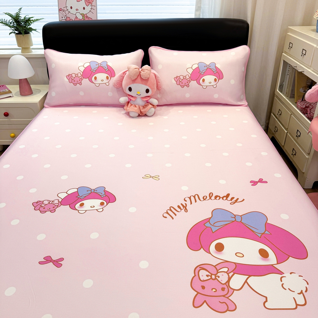 91家纺网 家纺一手货源 找家纺 博雅 2026三丽鸥大阪A类小冰皮数码印花凉席 小冰皮凉席-小兔美乐蒂