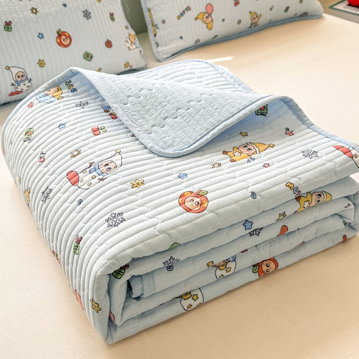 91家纺网 家纺一手货源 找家纺 （总）喜居 2026新款A类双面泡芙双层纱夹棉床盖