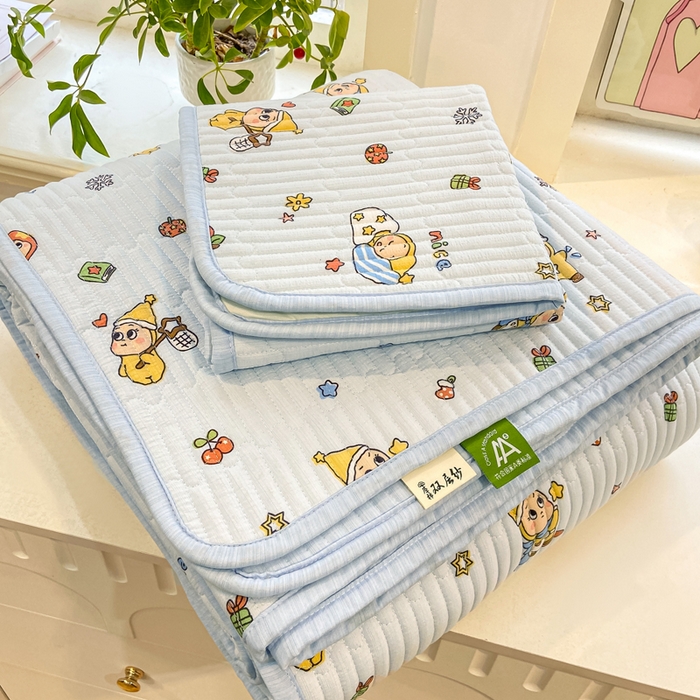 91家纺网 家纺一手货源 找家纺 （总）喜居 2026新款A类双面泡芙双层纱夹棉床盖