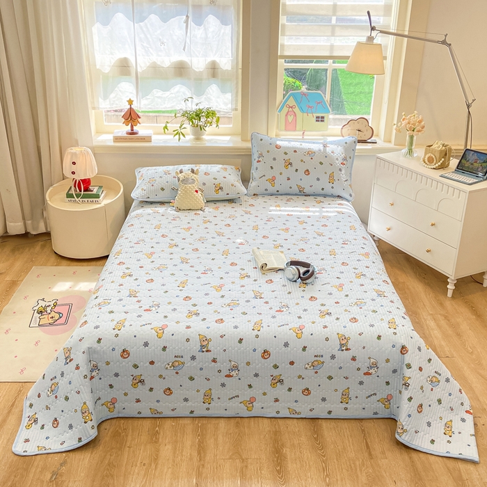 91家纺网 家纺一手货源 找家纺 （总）喜居 2026新款A类双面泡芙双层纱夹棉床盖