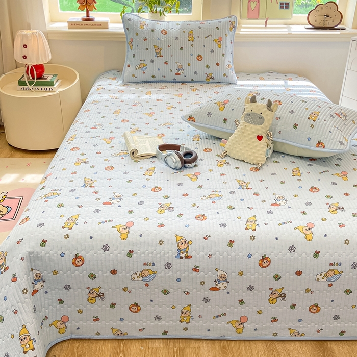 91家纺网 家纺一手货源 找家纺 （总）喜居 2026新款A类双面泡芙双层纱夹棉床盖