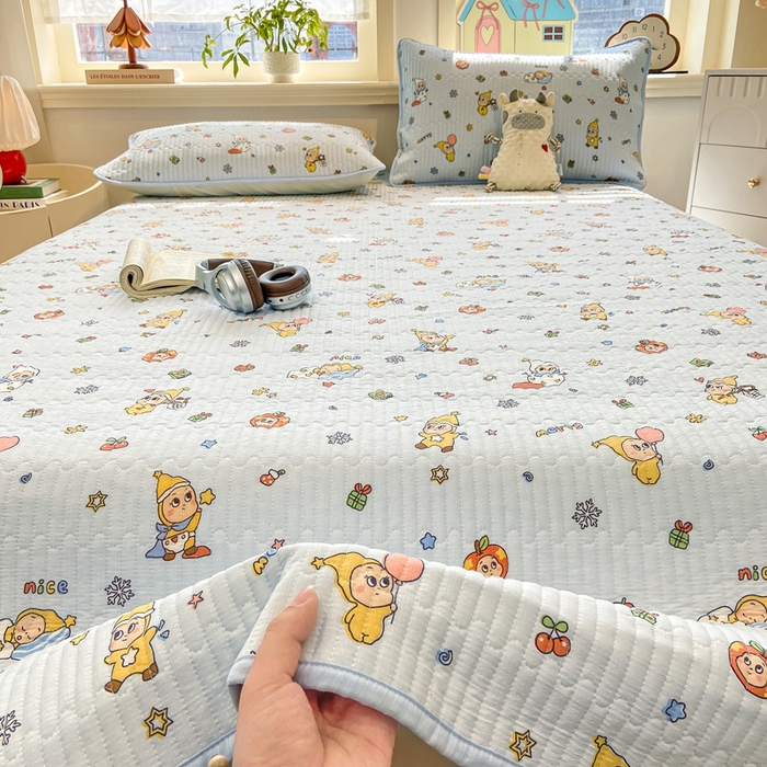 91家纺网 家纺一手货源 找家纺 （总）喜居 2026新款A类双面泡芙双层纱夹棉床盖