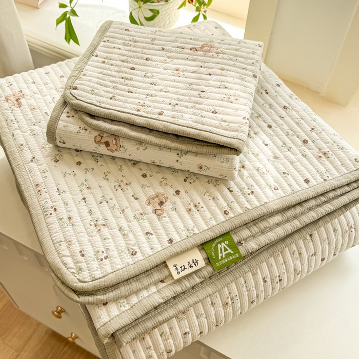 91家纺网 家纺一手货源 找家纺 （总）喜居 2026新款A类双面泡芙双层纱夹棉床盖