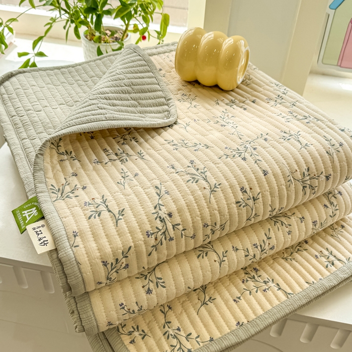 91家纺网 家纺一手货源 找家纺 （总）喜居 2026新款A类双面泡芙双层纱夹棉床盖