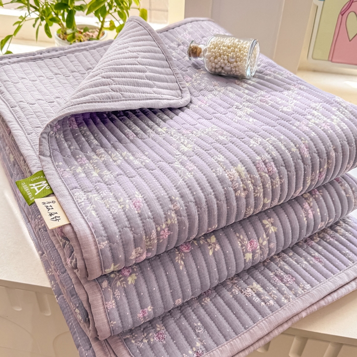 91家纺网 家纺一手货源 找家纺 （总）喜居 2026新款A类双面泡芙双层纱夹棉床盖