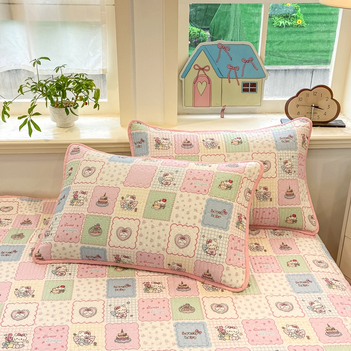 91家纺网 家纺一手货源 找家纺 喜居 2026新款A类双面泡芙双层纱夹棉床盖 双层纱夹棉床盖-喵贝布丁