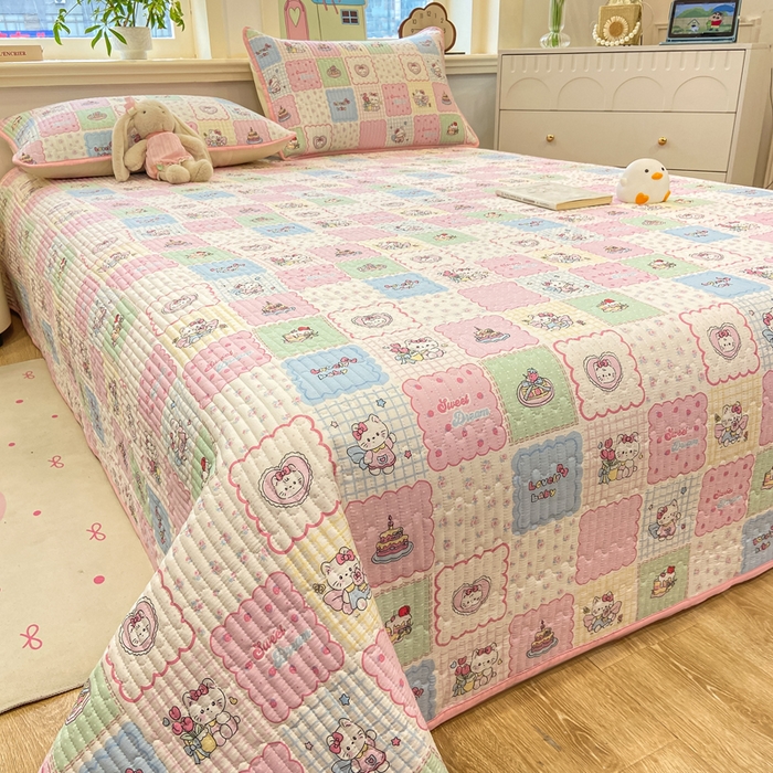 91家纺网 家纺一手货源 找家纺 喜居 2026新款A类双面泡芙双层纱夹棉床盖 双层纱夹棉床盖-喵贝布丁