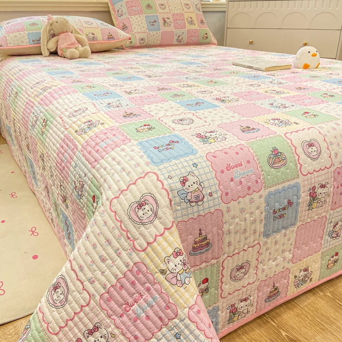 91家纺网 家纺一手货源 找家纺 喜居 2026新款A类双面泡芙双层纱夹棉床盖 双层纱夹棉床盖-喵贝布丁