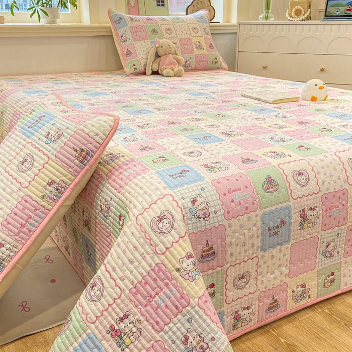 91家纺网 家纺一手货源 找家纺 喜居 2026新款A类双面泡芙双层纱夹棉床盖 双层纱夹棉床盖-喵贝布丁