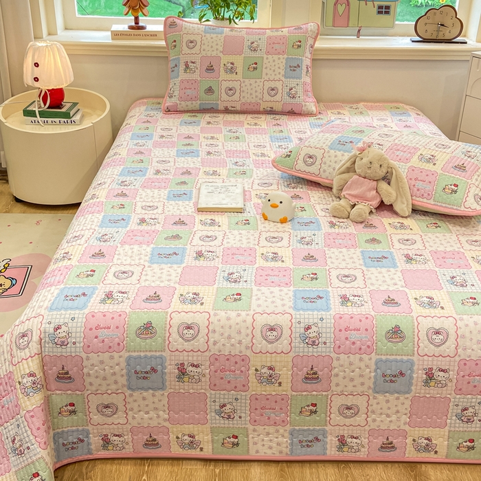 91家纺网 家纺一手货源 找家纺 喜居 2026新款A类双面泡芙双层纱夹棉床盖 双层纱夹棉床盖-喵贝布丁