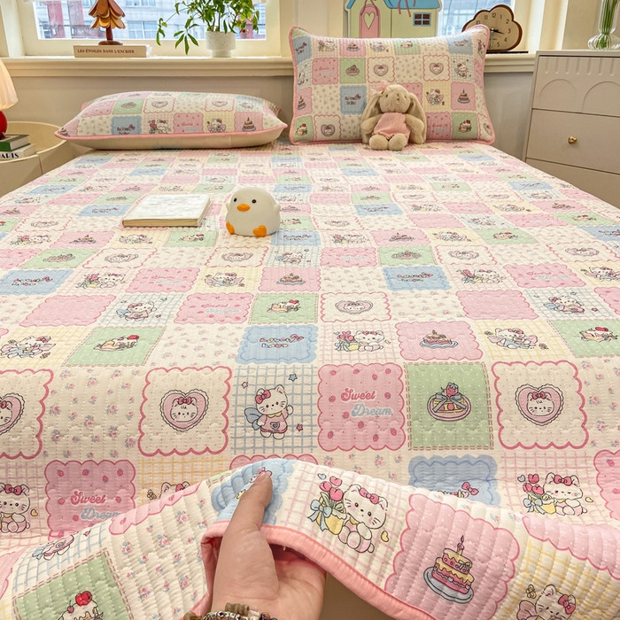 91家纺网 家纺一手货源 找家纺 喜居 2026新款A类双面泡芙双层纱夹棉床盖 双层纱夹棉床盖-喵贝布丁