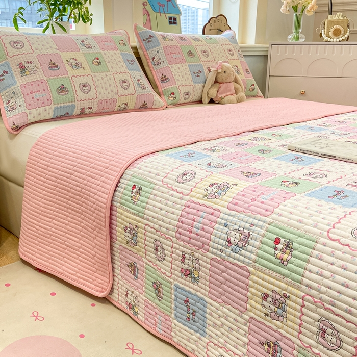 91家纺网 家纺一手货源 找家纺 喜居 2026新款A类双面泡芙双层纱夹棉床盖 双层纱夹棉床盖-喵贝布丁