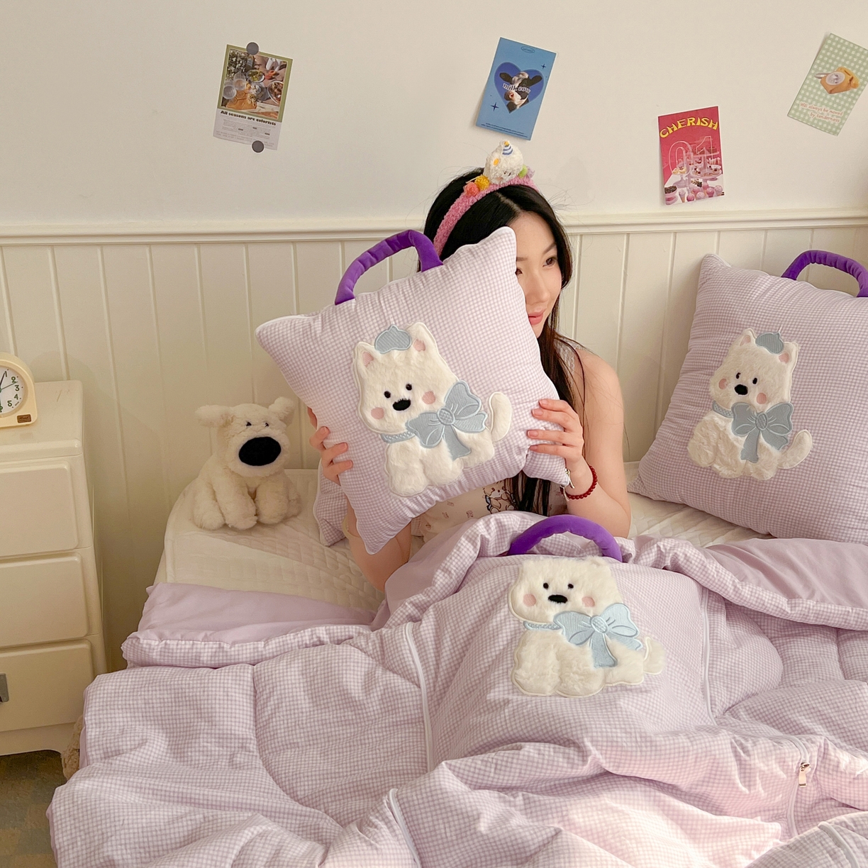 91家纺网 家纺一手货源 找家纺 （总）番茄+ .2026新款甜雾西高地抱枕被