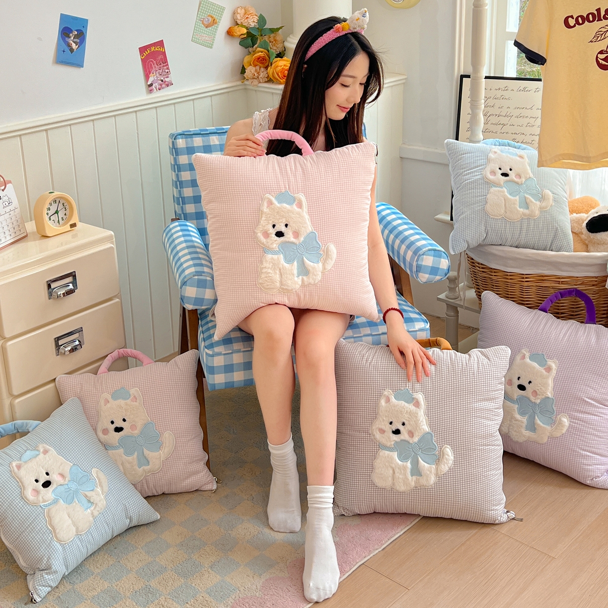 番茄+ .2026新款甜雾西高地抱枕被 组合图仅供参考不可下单