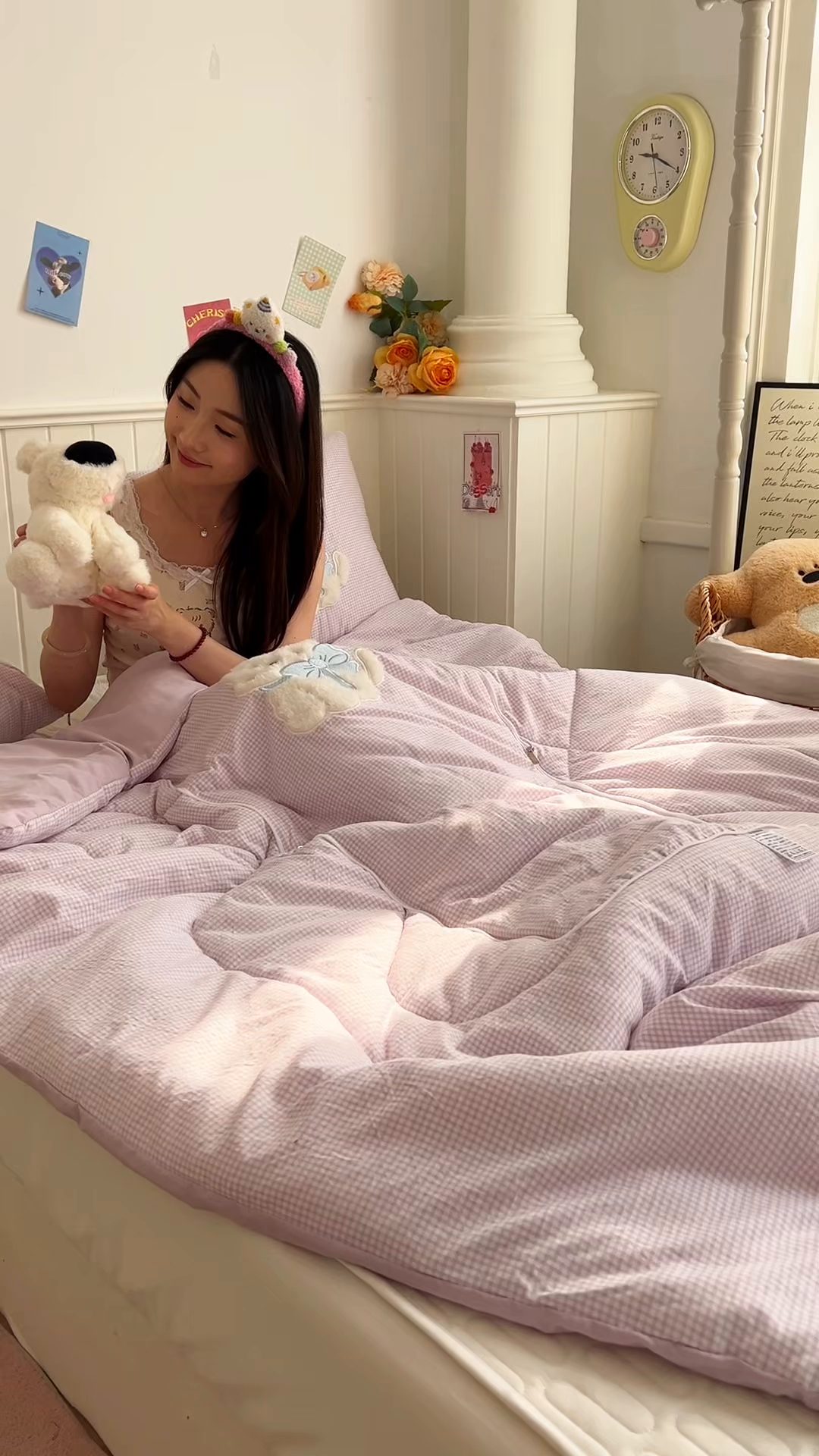 91家纺网 家纺一手货源 找家纺 番茄+ .2026新款甜雾西高地抱枕被 甜雾西高地-紫