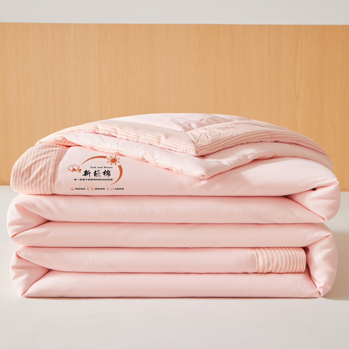 91家纺网 家纺一手货源 找家纺 初相识被业 2026新款无印风100%新疆棉花夏被空调被可机洗夏凉被棉花被子（提供质检报告买家秀） 风禾-粉玉