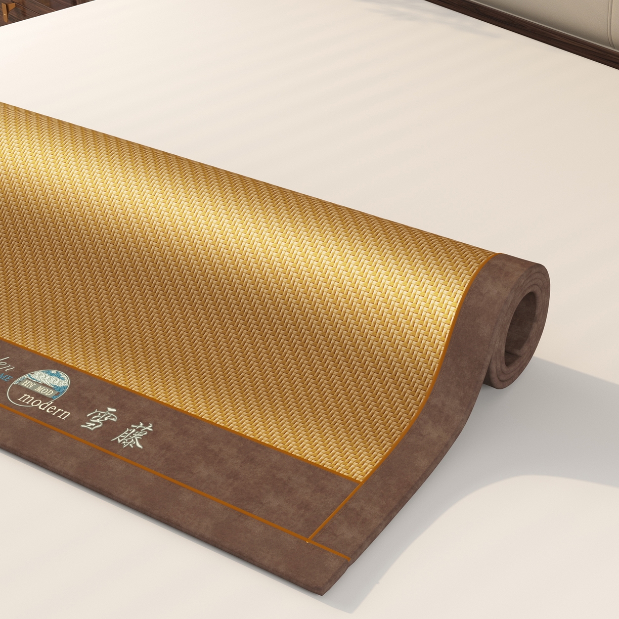 91家纺网 家纺一手货源 找家纺 （总）宜派家纺 2026新款凉感PE藤席雪山古藤席凉席夏季冰丝席空调席软席凉席