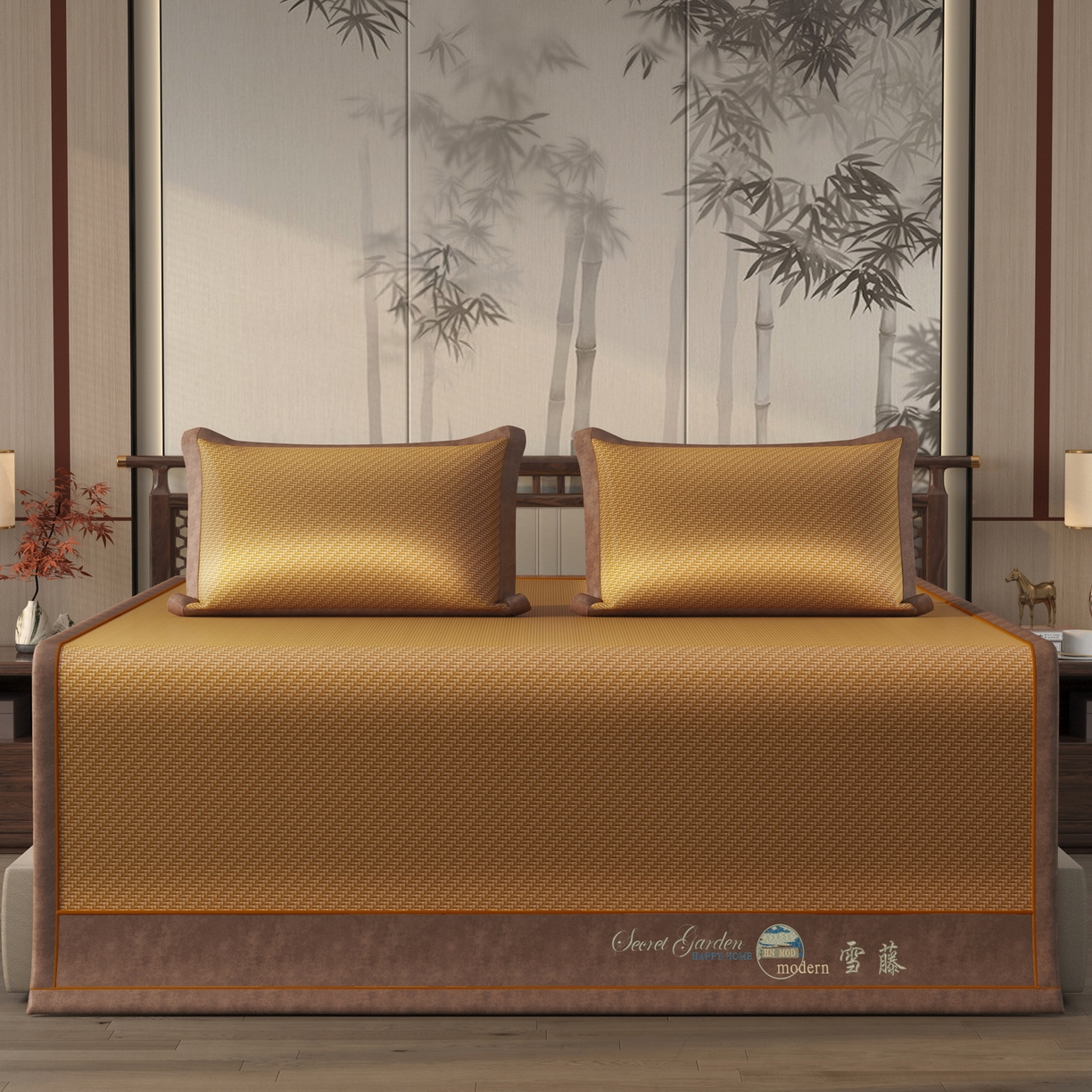 91家纺网 家纺一手货源 找家纺 （总）宜派家纺 2026新款凉感PE藤席雪山古藤席凉席夏季冰丝席空调席软席凉席