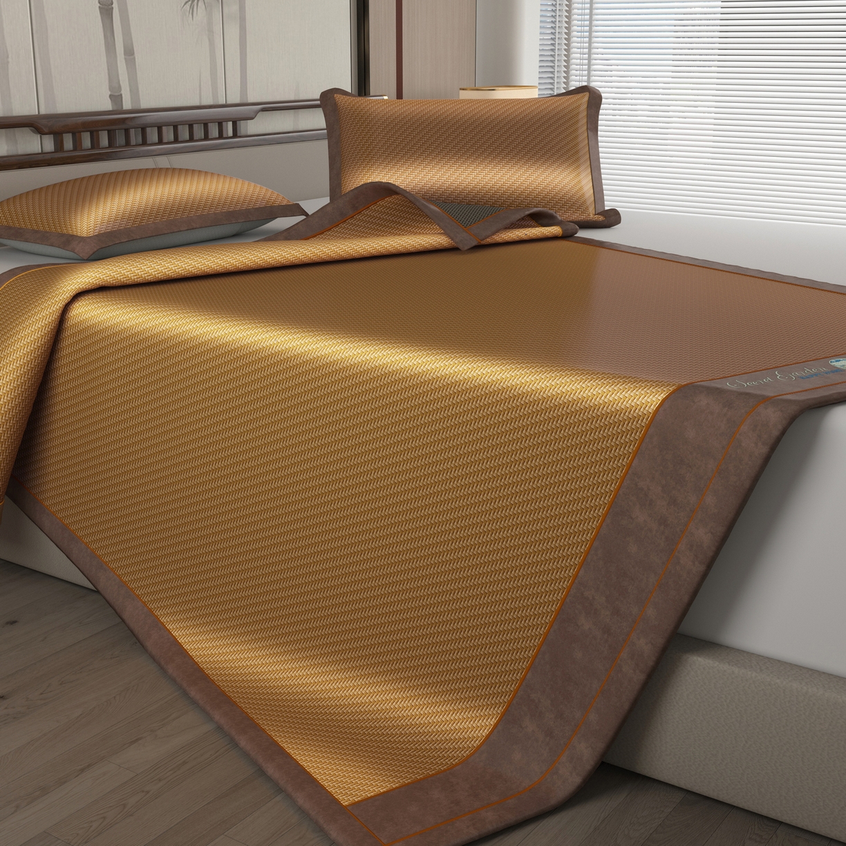 91家纺网 家纺一手货源 找家纺 （总）宜派家纺 2026新款凉感PE藤席雪山古藤席凉席夏季冰丝席空调席软席凉席