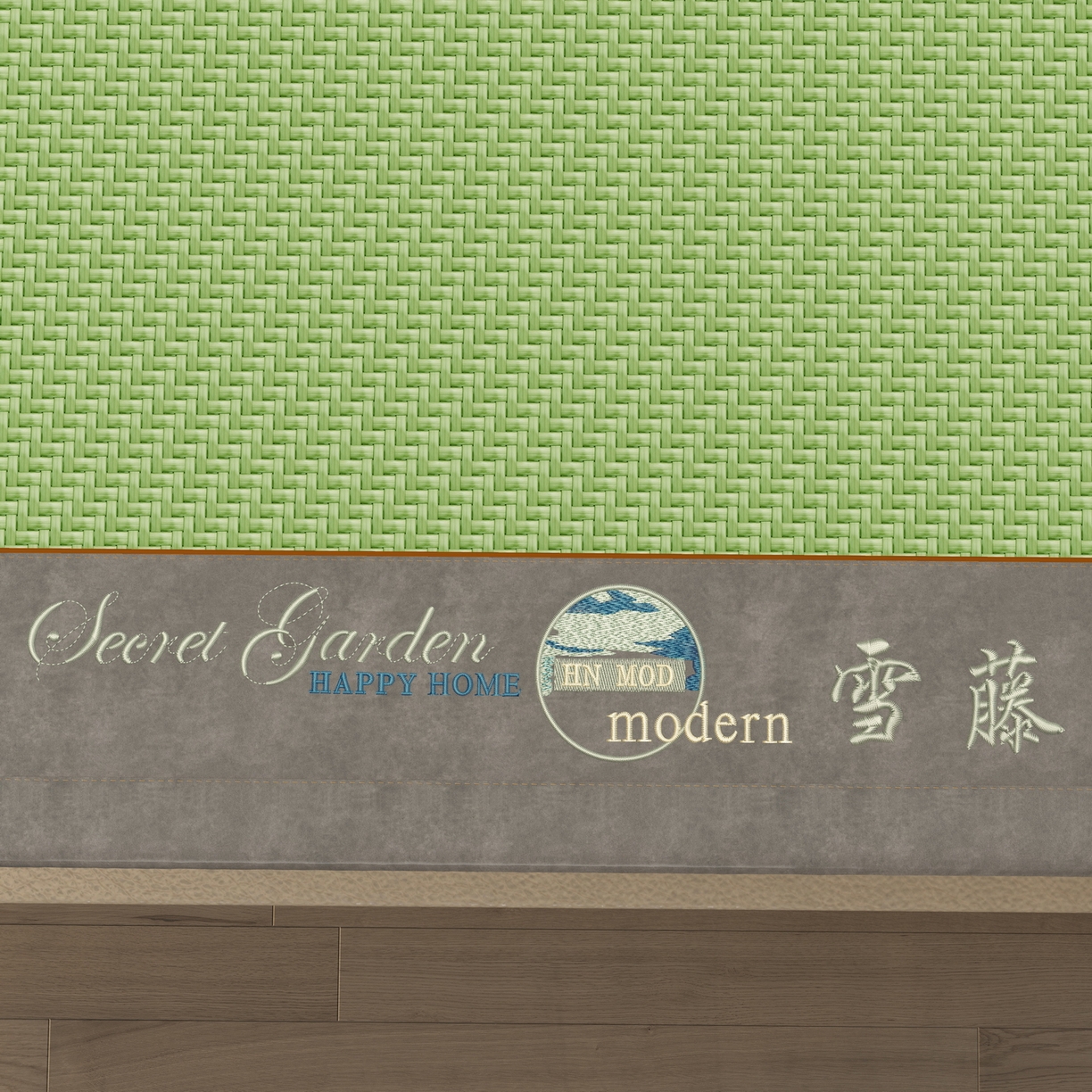 91家纺网 家纺一手货源 找家纺 宜派家纺 2026新款凉感PE雪山藤席 PE雪山藤-绿