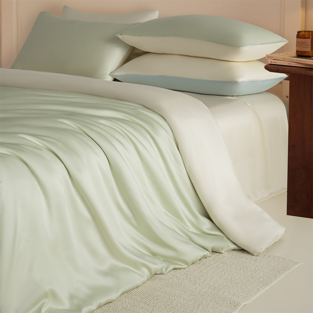 91家纺网 家纺一手货源 找家纺 （总）美澳家纺 2026新款60S兰精天丝双拼四件套（带标）