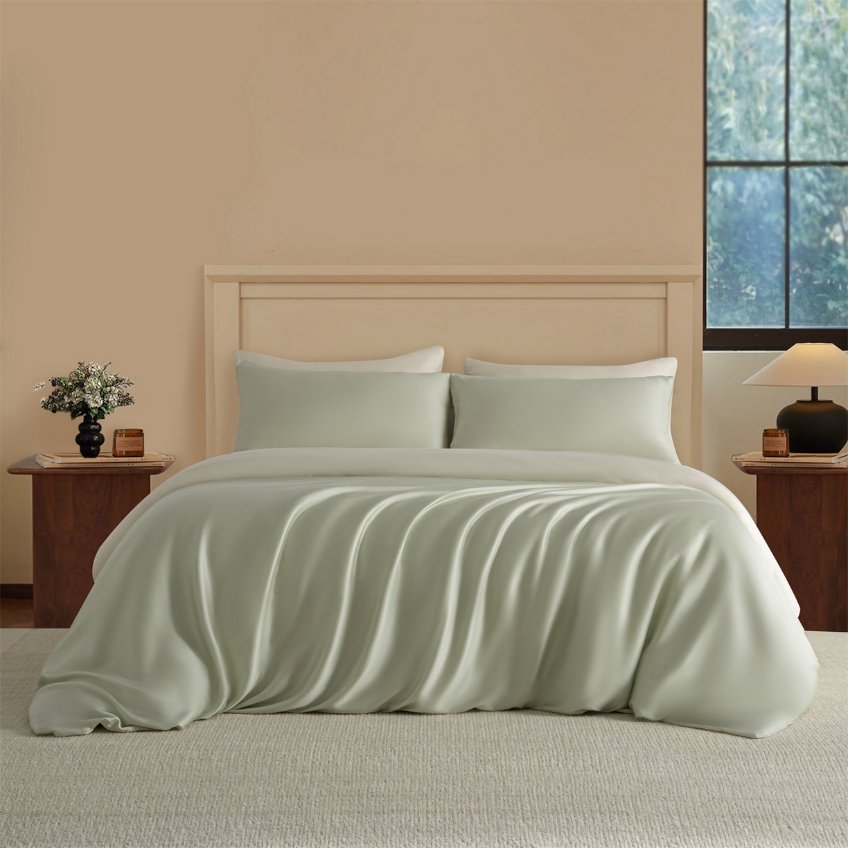 91家纺网 家纺一手货源 找家纺 （总）美澳家纺 2026新款60S兰精天丝双拼四件套（带标）