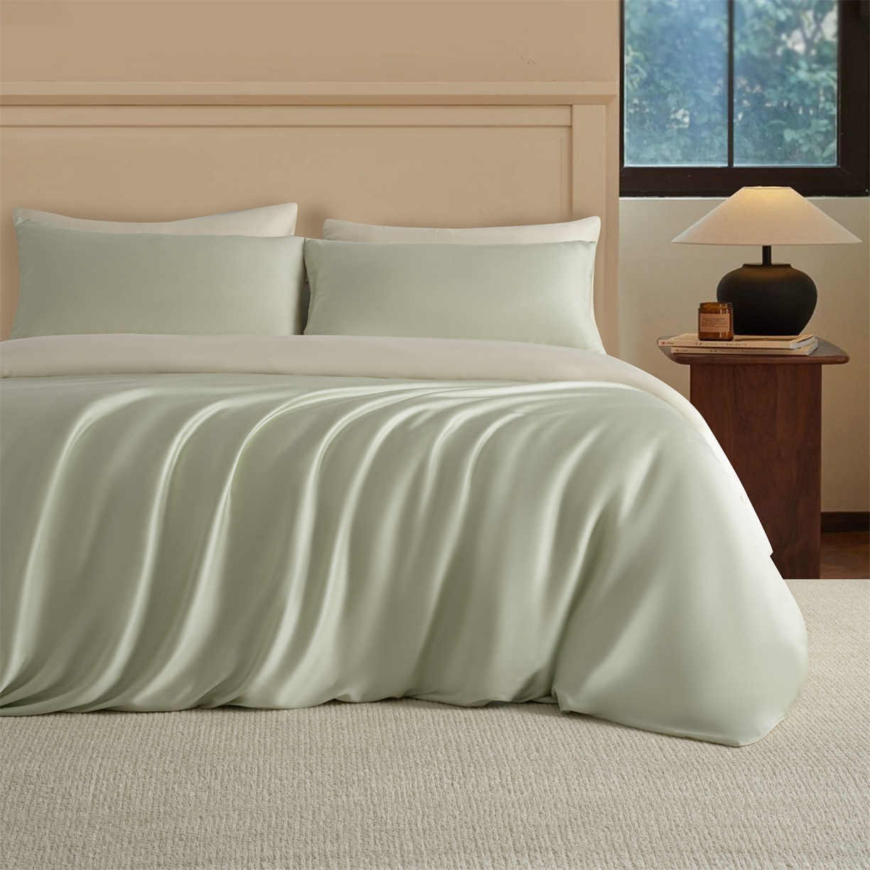 91家纺网 家纺一手货源 找家纺 （总）美澳家纺 2026新款60S兰精天丝双拼四件套（带标）