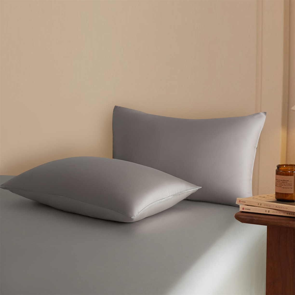 91家纺网 家纺一手货源 找家纺 美澳家纺 2026新款60S兰精天丝双拼四件套（带标） 星空灰+椰子灰