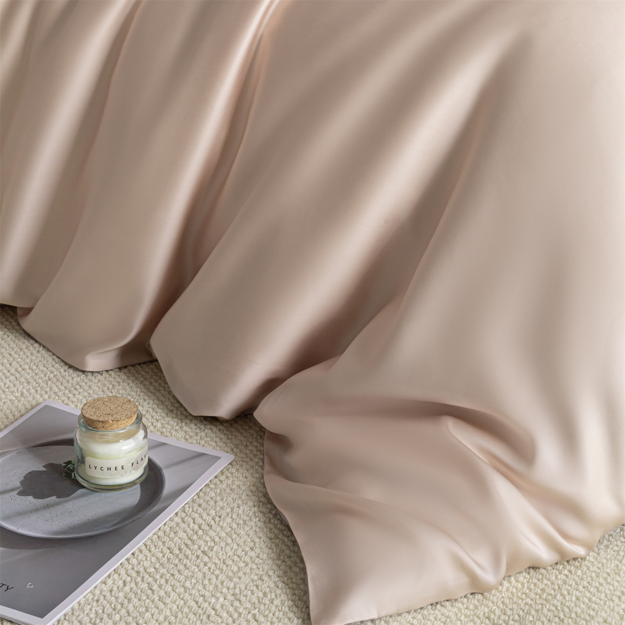 91家纺网 家纺一手货源 找家纺 美澳家纺 2026新款60S兰精天丝双拼四件套（带标） 奶茶粉+迷雾紫