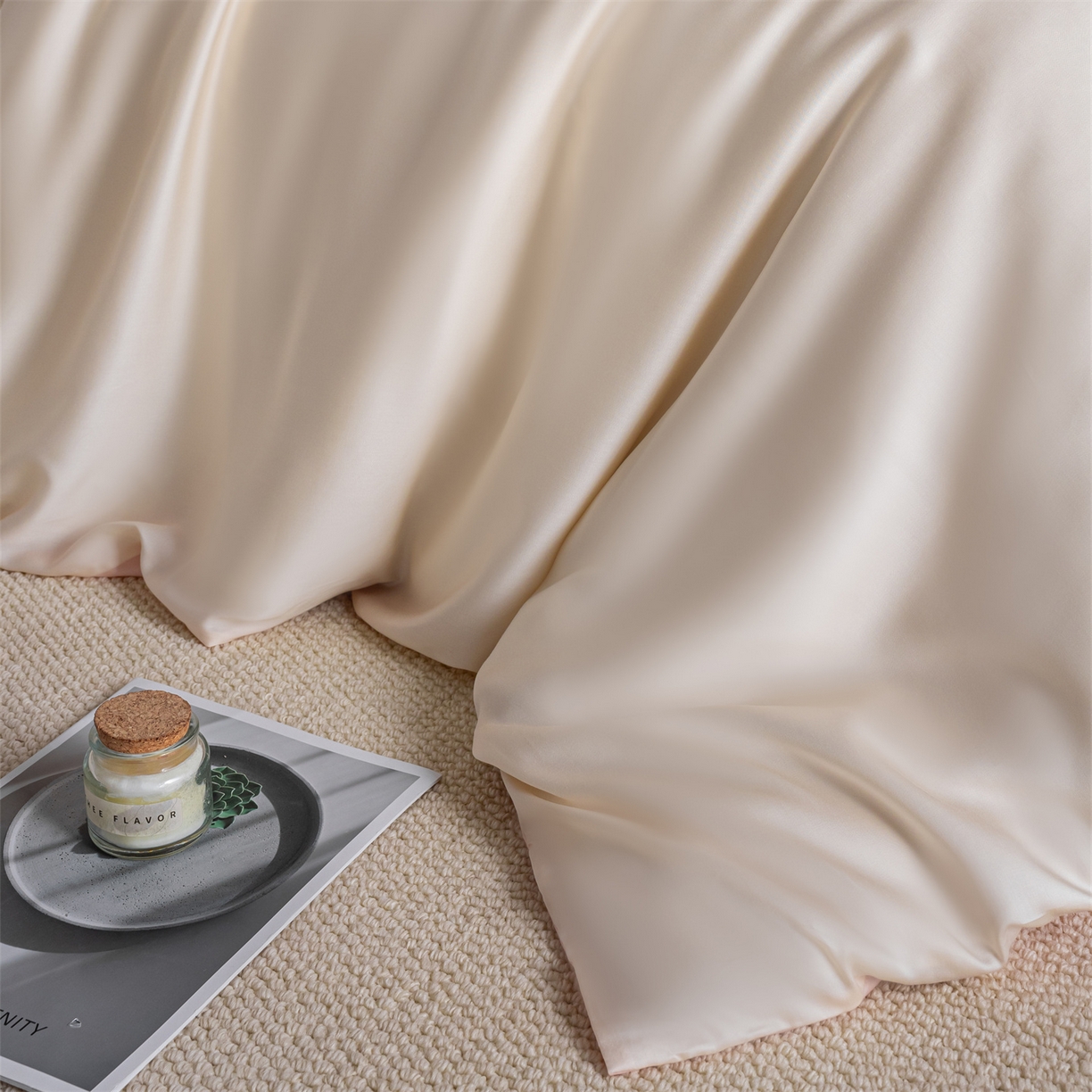 91家纺网 家纺一手货源 找家纺 美澳家纺 2026新款60S兰精天丝双拼四件套（带标） 元气白桃+半熟蜜桃