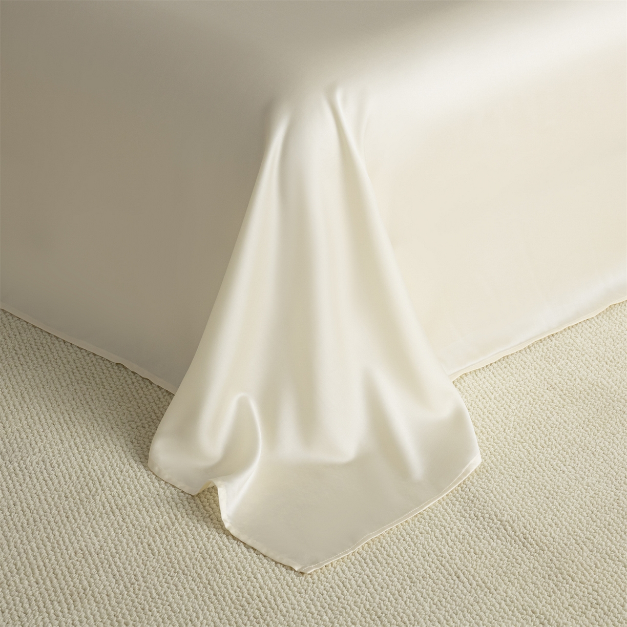 91家纺网 家纺一手货源 找家纺 美澳家纺 2026新款60S兰精天丝双拼四件套（带标） 情书蓝+元气白桃