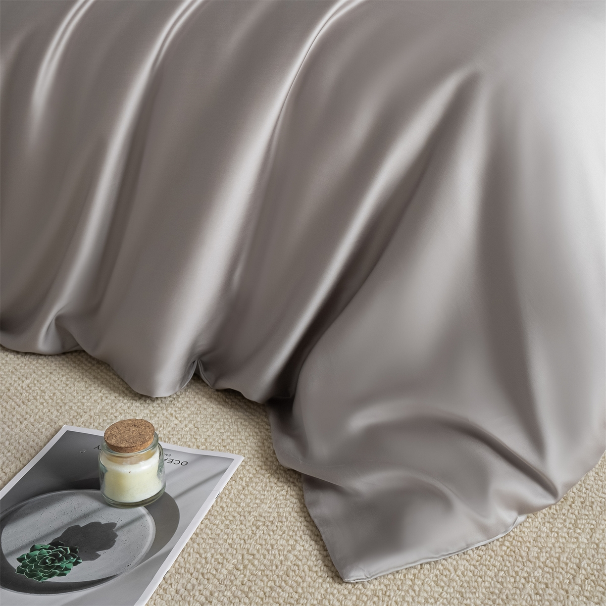 91家纺网 家纺一手货源 找家纺 美澳家纺 2026新款60S兰精天丝双拼四件套（带标） 星空灰+椰子灰