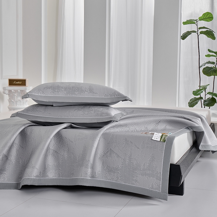 91家纺网 家纺一手货源 找家纺 小牛席业 2026新款雪山冷感豆豆席系列凉席藤席冰藤席竹席空调席草席冰丝席豆豆席乳胶席三件套 灰色