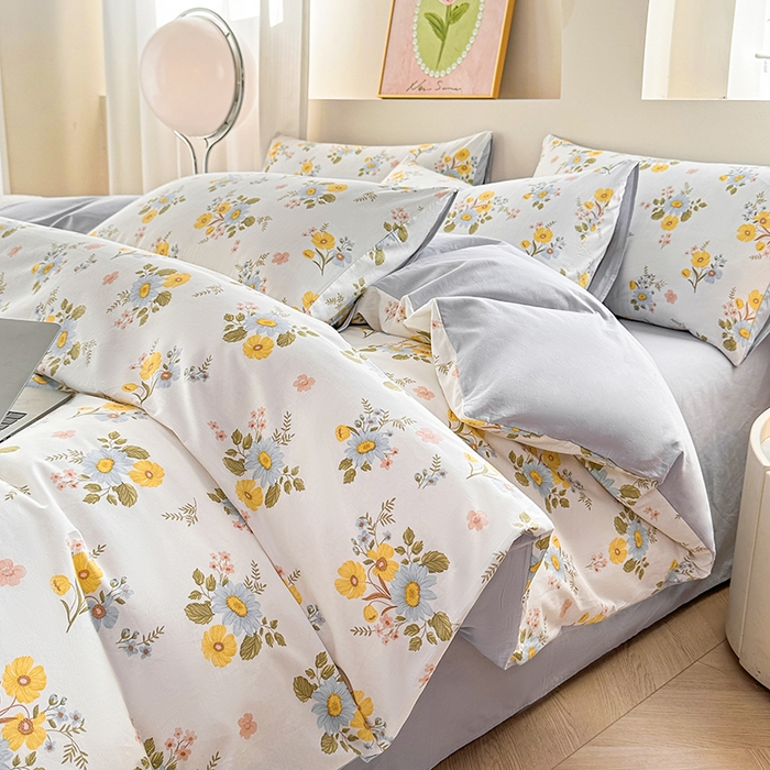 91家纺网 家纺一手货源 找家纺 （总）宇彬家纺 2026直播新款13372A类全棉纯棉印花单双人被套喷气小清新简约热款学生被罩