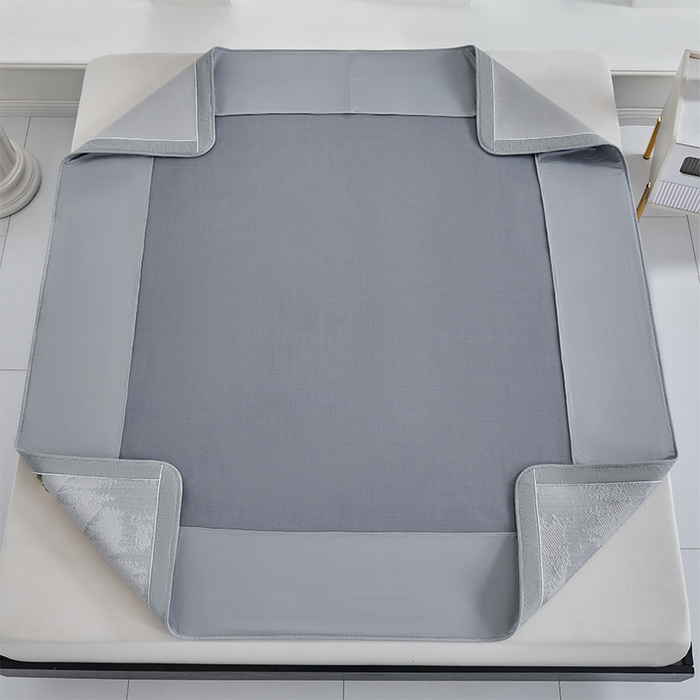 91家纺网 家纺一手货源 找家纺 小牛席业 2026新款雪山冷感豆豆席系列（床笠款）凉席藤席冰藤席竹席空调席草席冰丝席豆豆席乳胶席三件套 灰色