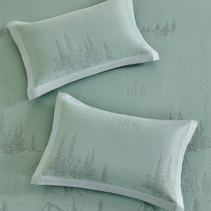 91家纺网 家纺一手货源 找家纺 小牛席业 2026新款雪山冷感豆豆席系列（床笠款）凉席藤席冰藤席竹席空调席草席冰丝席豆豆席乳胶席三件套 绿色