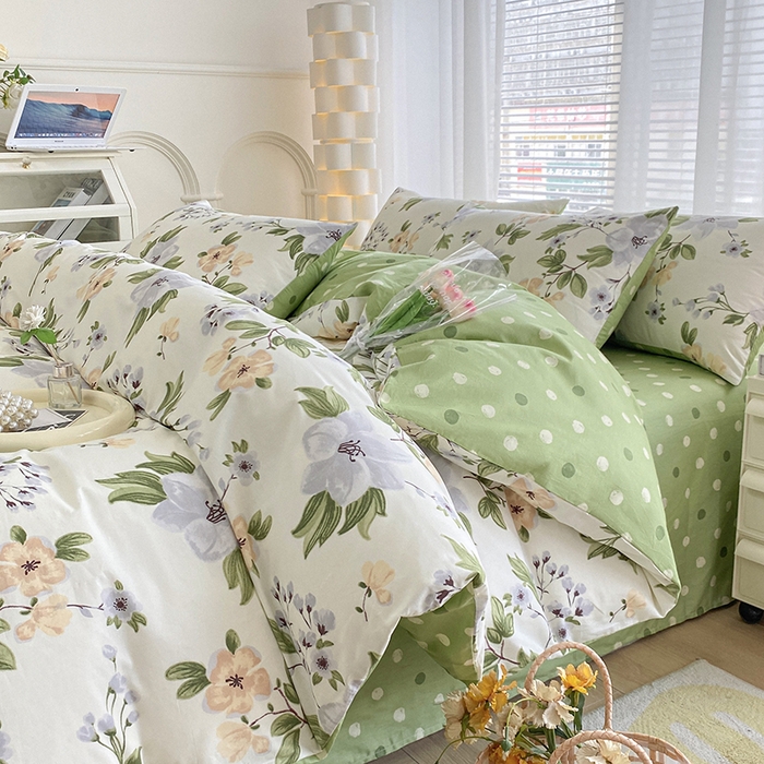 91家纺网 家纺一手货源 找家纺 （总）宇彬家纺 2026直播新款13372A类全棉纯棉印花单双人被套喷气小清新简约热款学生被罩