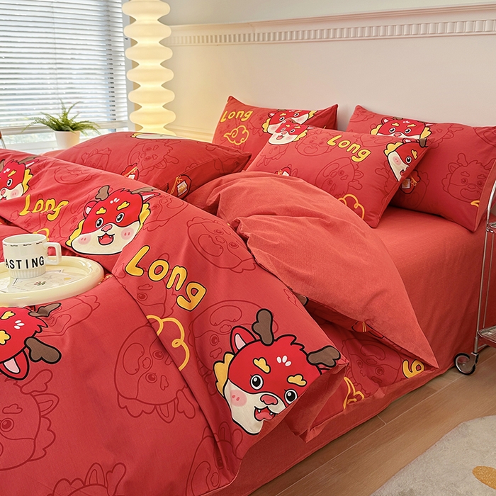 91家纺网 家纺一手货源 找家纺 （总）宇彬家纺 2026直播新款13372A类全棉纯棉印花单双人被套喷气小清新简约热款学生被罩