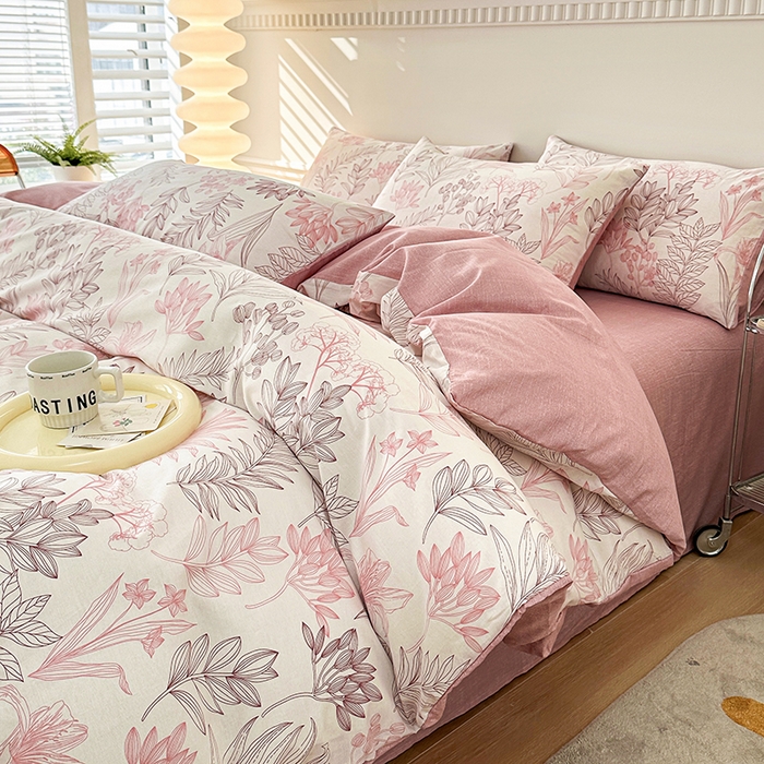 91家纺网 家纺一手货源 找家纺 （总）宇彬家纺 2026直播新款13372A类全棉纯棉印花单双人被套喷气小清新简约热款学生被罩