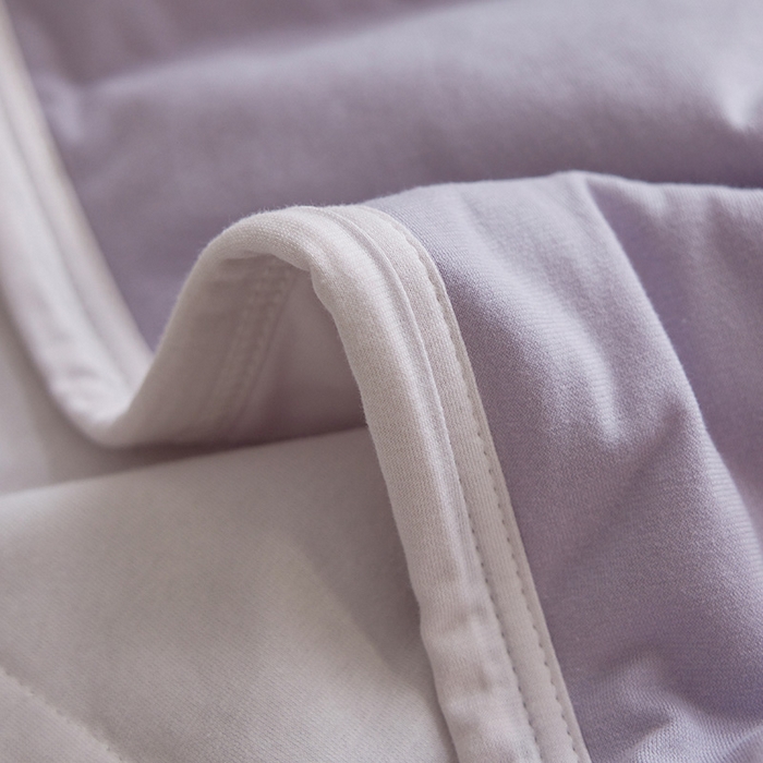 91家纺网 家纺一手货源 找家纺 风向标家纺 2026新款全棉云感针织棉双拼夏被夏凉被空调被 芋紫粉双拼