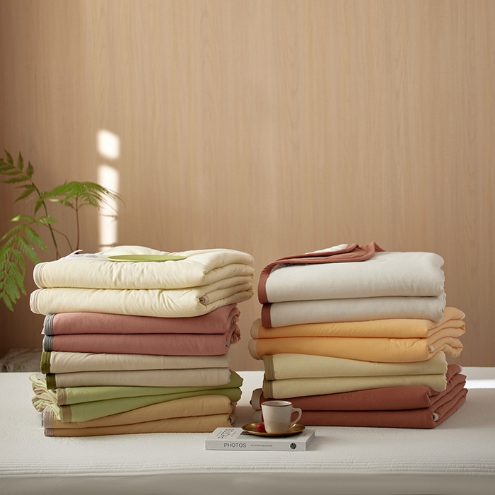 风向标家纺 2026新款全棉云感针织棉双拼夏被夏凉被空调被 组合图仅供展示-不可下单