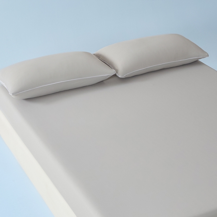 91家纺网 家纺一手货源 找家纺 鑫琪莱家纺 2026新款锦氨凉感床笠三件套Yoga系列 绅士灰