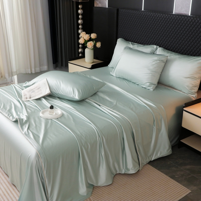 91家纺网 家纺一手货源 找家纺 爱彼家纺 2026新款高端流锻水光夏被冰肌锦氨A类夏被夏凉被空调被（超亲肤） 冰肌水绿