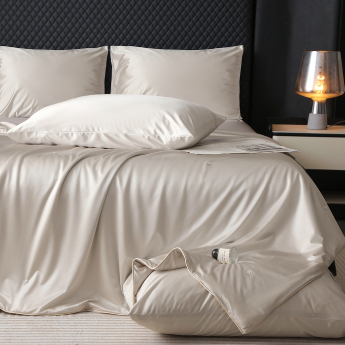 爱彼家纺 2026新款高端流锻水光夏被冰肌锦氨A类夏被夏凉被空调被（超亲肤） 山月素灰