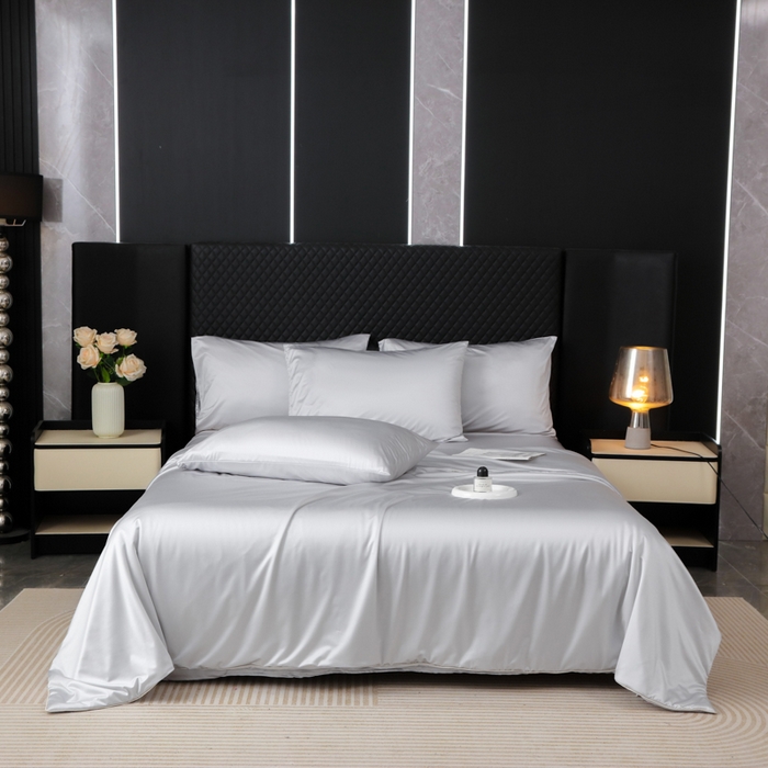 91家纺网 家纺一手货源 找家纺 爱彼家纺 2026新款高端流锻水光夏被冰肌锦氨A类夏被夏凉被空调被（超亲肤） 银月天丝灰